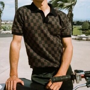 Dandy Del Mar Onyx Sebastian Knit Polo Short Sleeve Shirt - XLarge